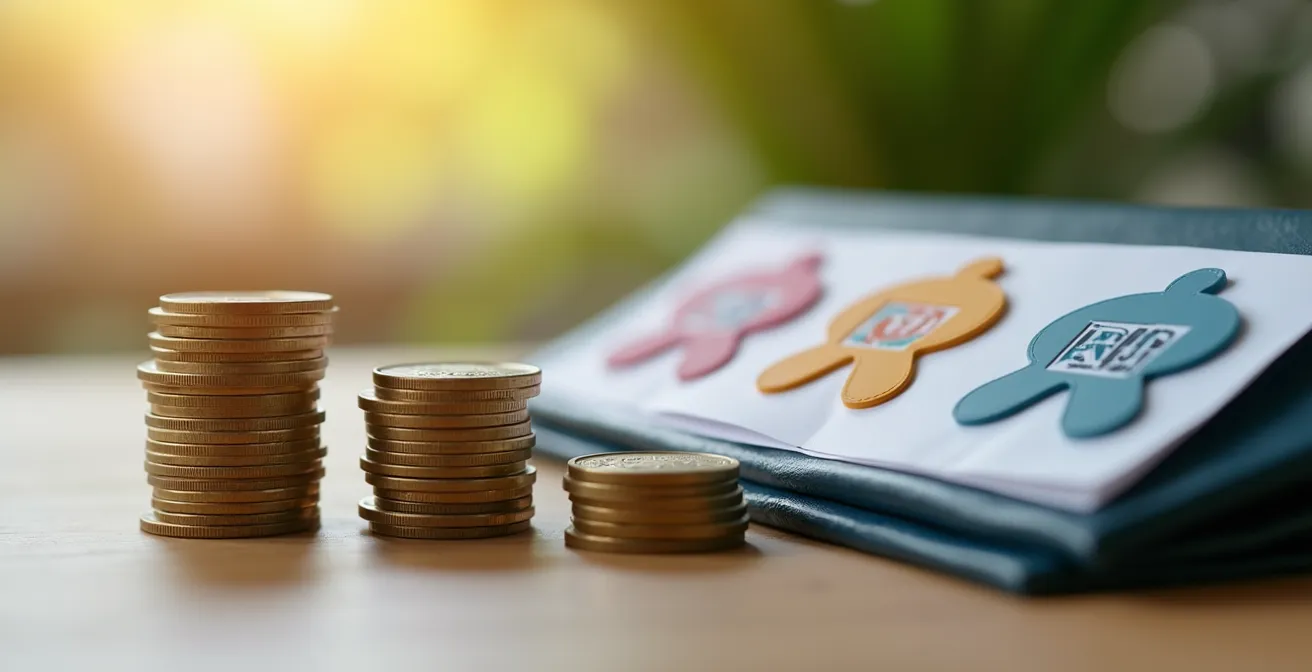 Photo conceptuelle en lumière douce mettant en scène des pièces de monnaie empilées à côté d'un dossier RH, symbolisant le lien entre finances et ressources humaines